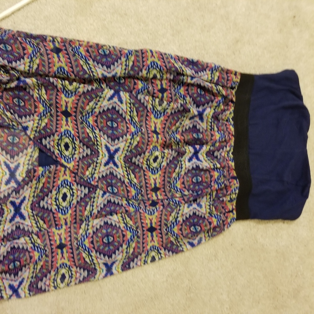 Blue patterened dress